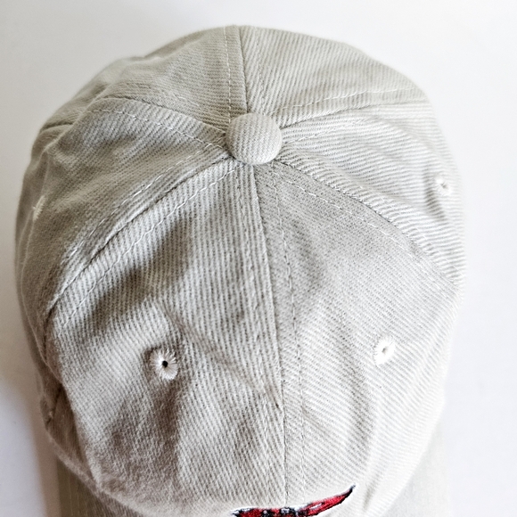 Vintage NFL Tampa Bay Bucs Hat Y2K Buccaneers Khaki Strapback Cotton Cap - Picture 7 of 13